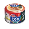 INABA CIAO влажный корм для кошек Toromi Куриное филе и тунец Кацуо со вкусом морского гребешка в бульоне, 80 г