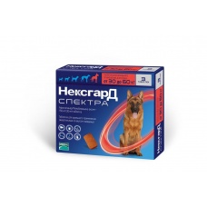 Нексгард Спектра XL для собак 30-60 кг, уп. 3 таб.