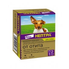 Раствор при отите у собак НЕПТРА, 2 пипетки в уп.