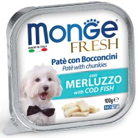Monge Dog Fresh консервы для собак треска 100г
