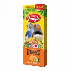 Happy Jungle Палочки для птиц мед и фрукты 3 шт
