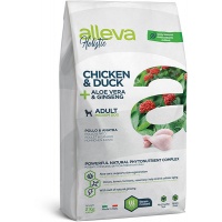 Сухой корм для взрослых собак средних пород Alleva Chicken & Duck + Aloe vera & Ginseng Medium