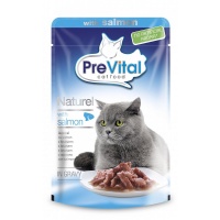 PreVital Naturel консервы с лососем в соусе для кошек, 85 г