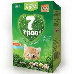 ТРАВКА "Альпийские луга" 7 трав для кошек 75г (лоток) A202
